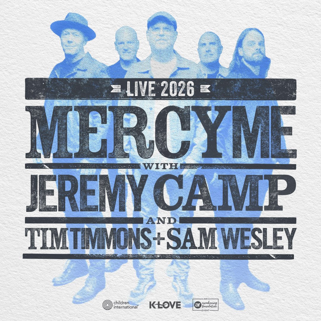 MercyMe LIVE fall 2026 tour artwork